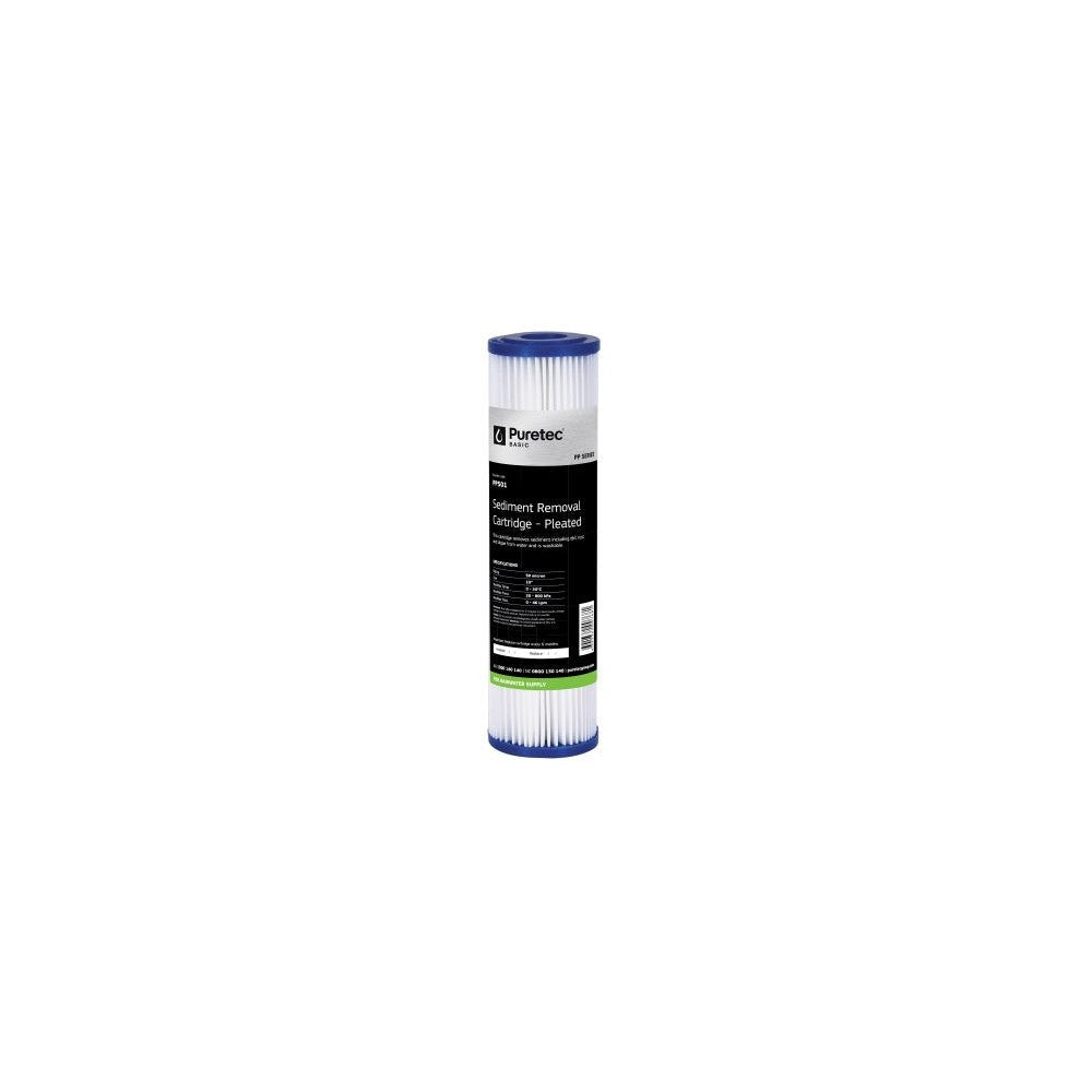 Polypleated water filter cartridge