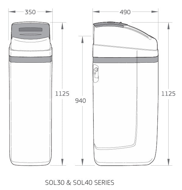 Puretec Water Softener Dimensions