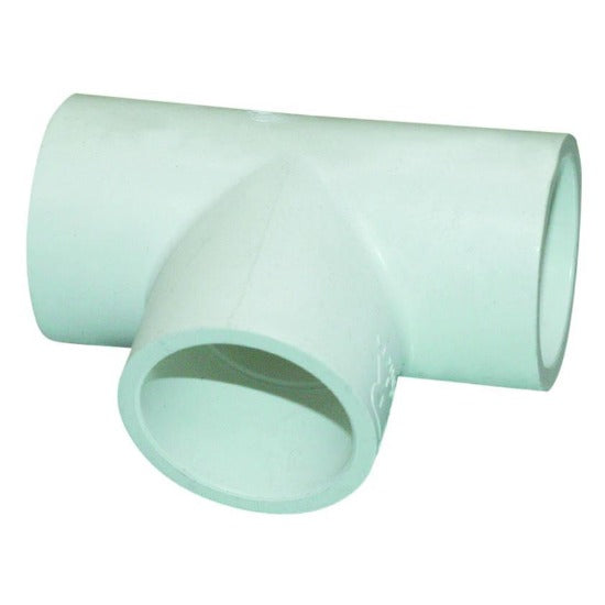 PVC reducing plain tee fitting
