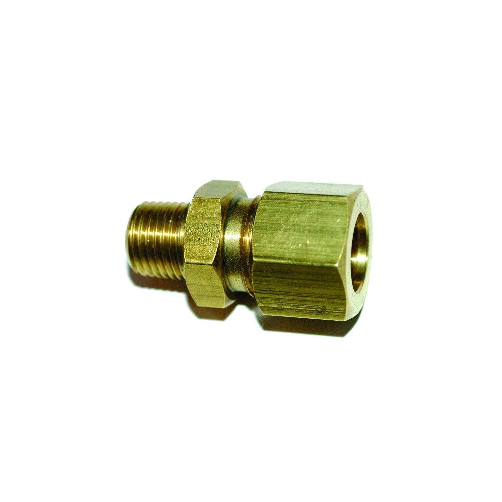 Brass male compression union fitting